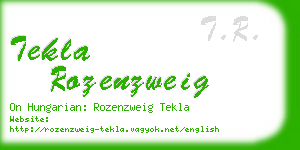 tekla rozenzweig business card